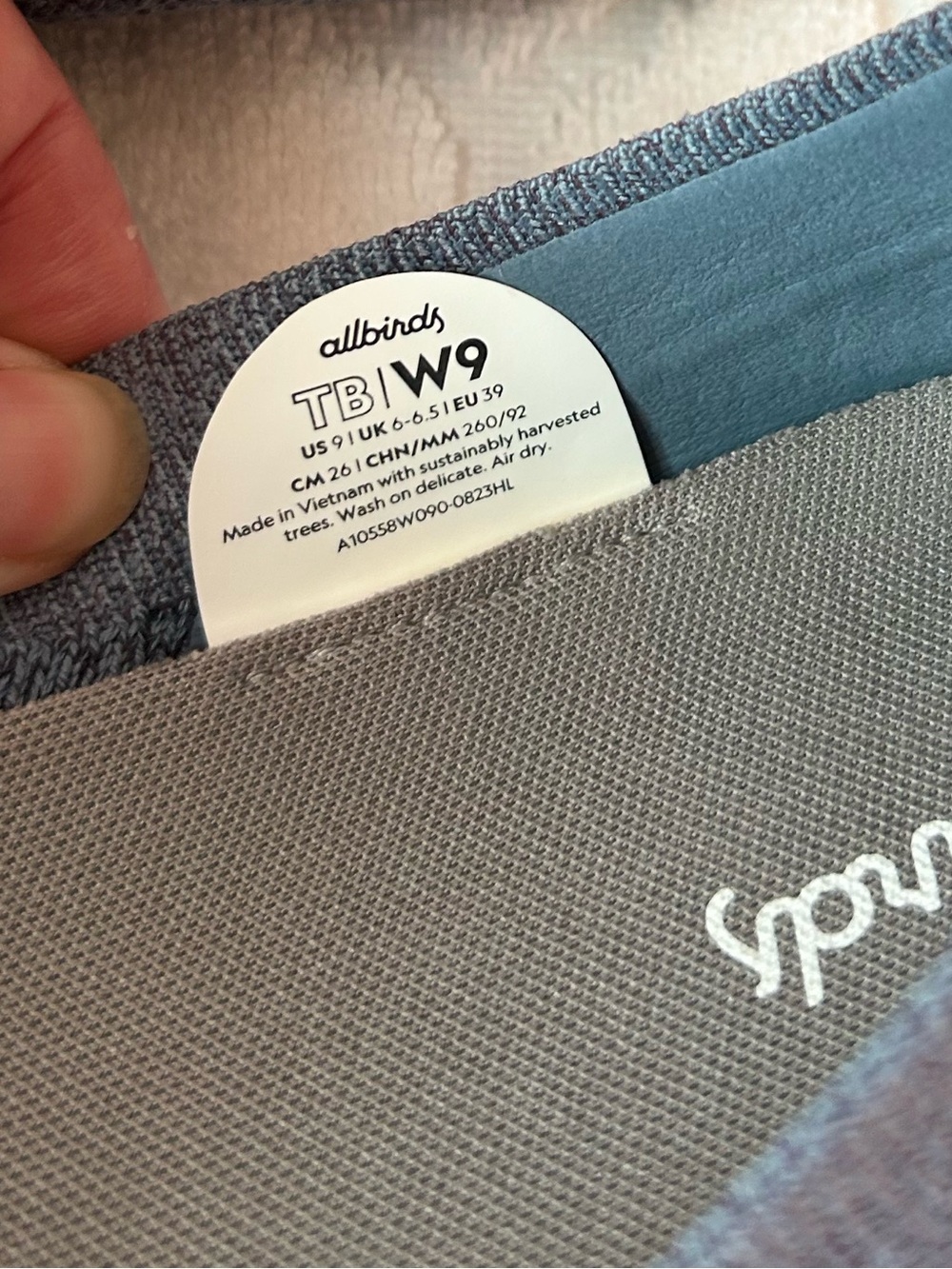 allbirds Women's Tree Breezer Grey-Blue Flats Size 9 eucalyptus knit Slip-on - Picture 7 of 10